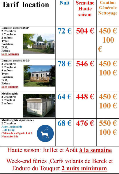 Camping Des 4 Plages Tarif Location Camping Des 4 Plages